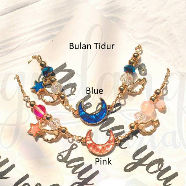 Gelang Moon and Star Lucu Unik GH 205175