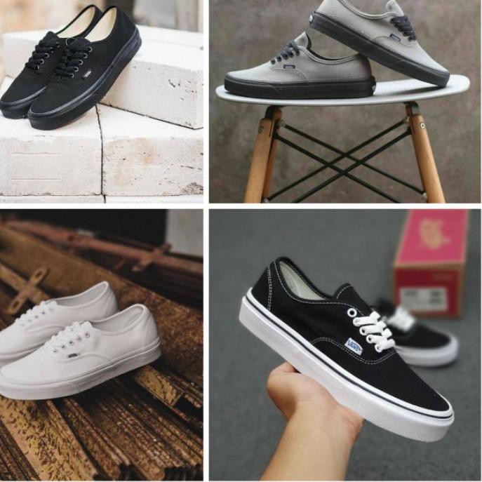 ☄ Vans California Autentic Full White Putih Polos Grade Ori ➪