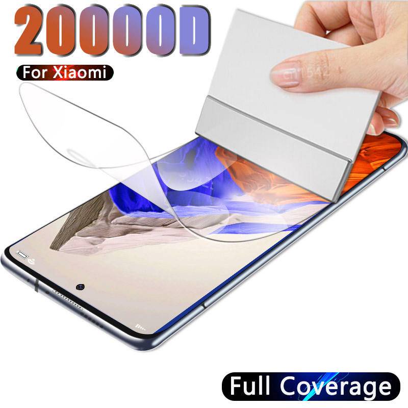 XIAOMI MI Film Pelindung Layar Hydrogel 1000D HD Bening Untuk Xiaomi Redmi 9 10 9A 9C Note 7 8 9 9s 10 10s Pro 9T 11t Pro M3T