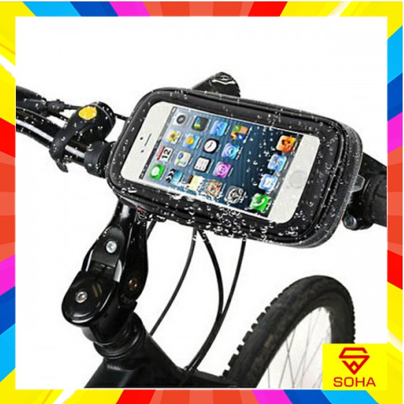 Bike Holder / Holder Stang Sepeda Untuk Handphone 5.5 Inch - Samsung - Lenovo