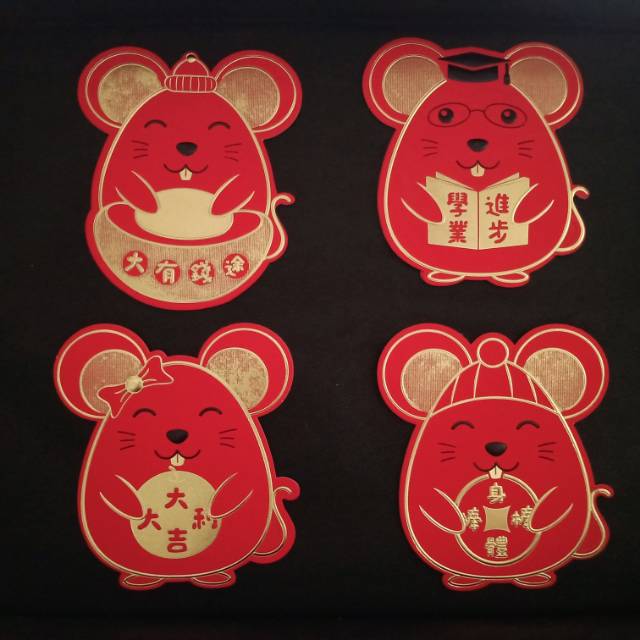 

ANGPAO IMLEK CNY CHINESE NEW YEAR 2020 SHIO TIKUS ANGPAU ISI 4LEMBAR