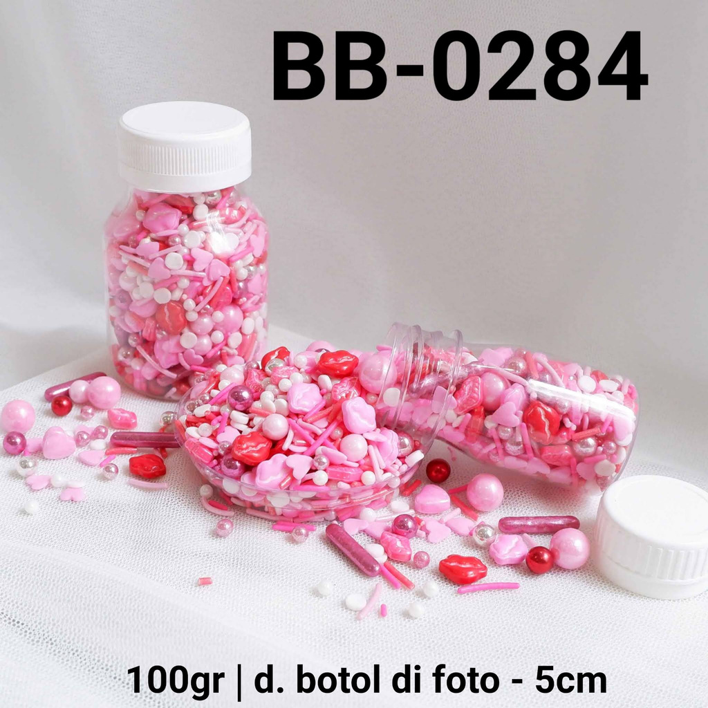 

BB-0284 Sprinkles sprinkle springkel 100gr bibir hati pink merah yamama baking grosir murah sprinkles cake dekorasi mutiara trimit decoration story sprinklestory sprinklesstory sprinkle story yamama baking