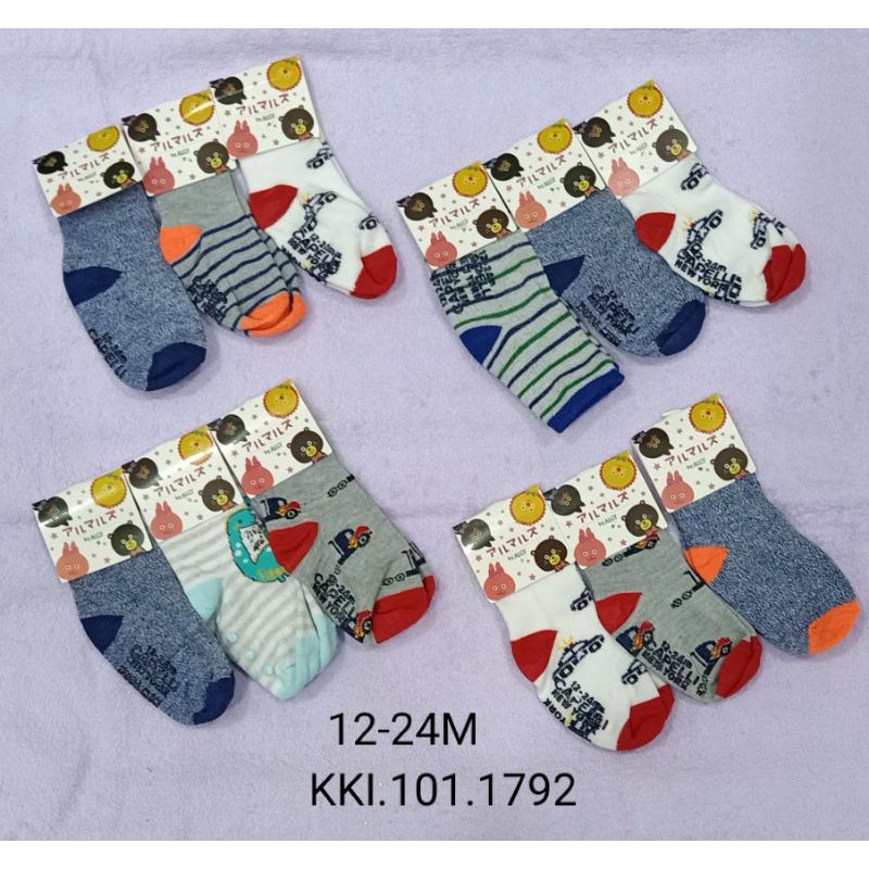 3pc Kaus Kaki bayi / kaus kaki anak anti selip murah bagus lucu