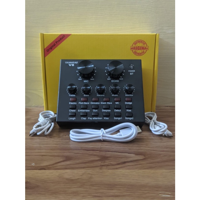 Sound card V8 Mixer Bluetooth SoundCard V8 Audio Soundcard New