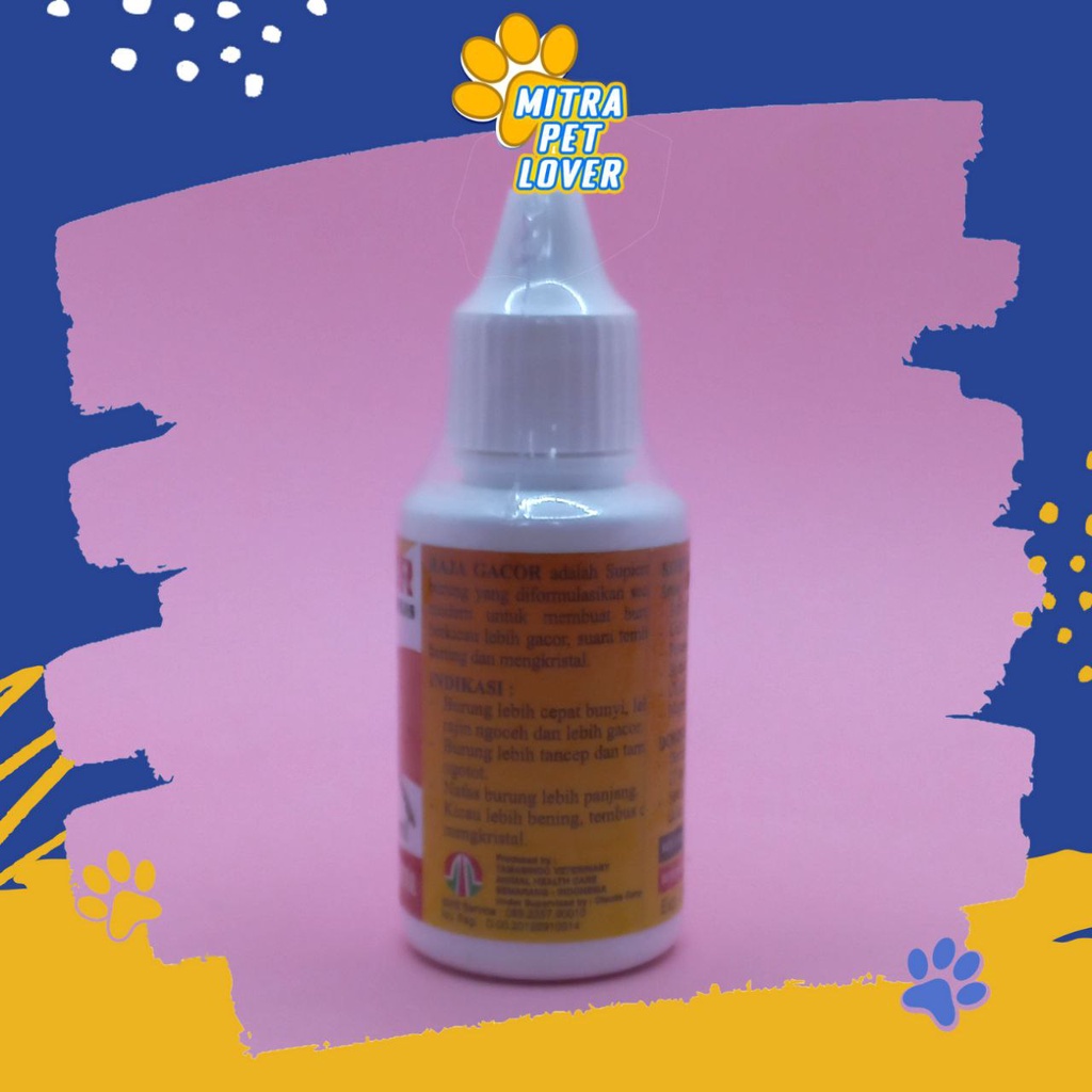 SUPLEMEN MEMPERCEPAT KICAU BURUNG - RAJA GACOR 30 ML ORIGINAL - LEBIH CEPAT BERKICAU (GACOR) NGOCEH - SUARA JERNIH - AMAN AMPUH - MURAH ASLI - PET ANIMAL HEALTHCARE &amp; VETERINARY TAMASINDO OBAT KESEHATAN &amp; VITAMIN HEWAN BINATANG PELIHARAAN MITRAPETLOVER