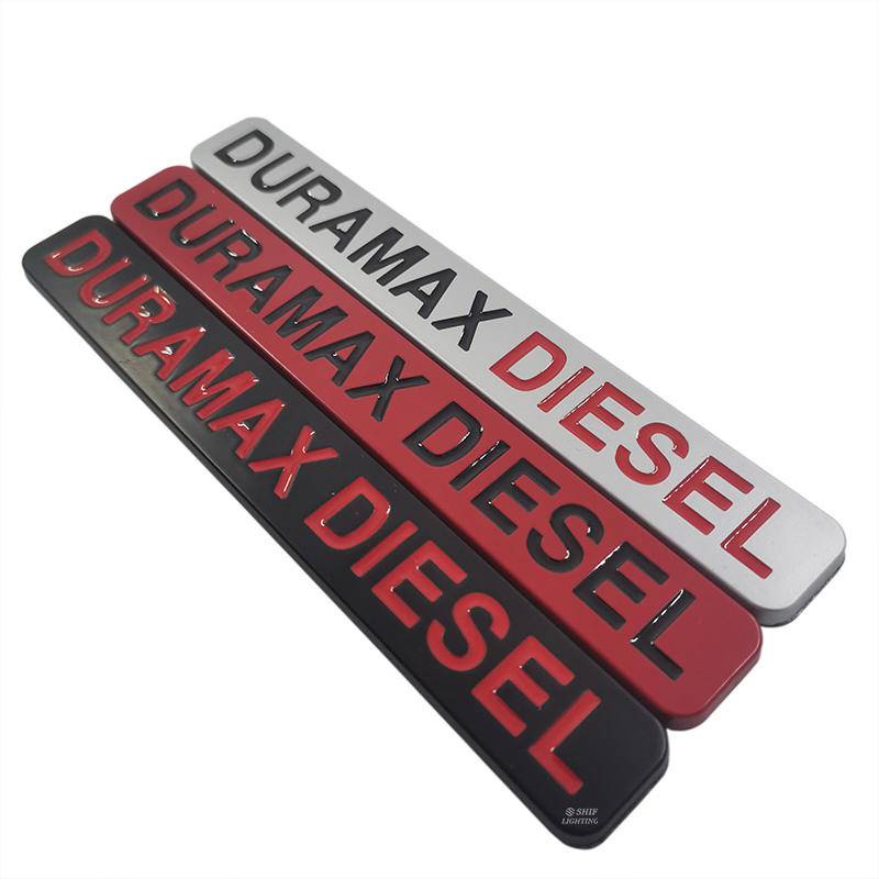 1pc Stiker Emblem Logo Tulisan Duramax Diesel Bahan Metal Untuk Dekorasi Mobil