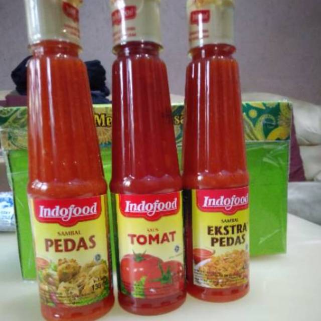 

Saos sambel pedas / saos tomat indofood