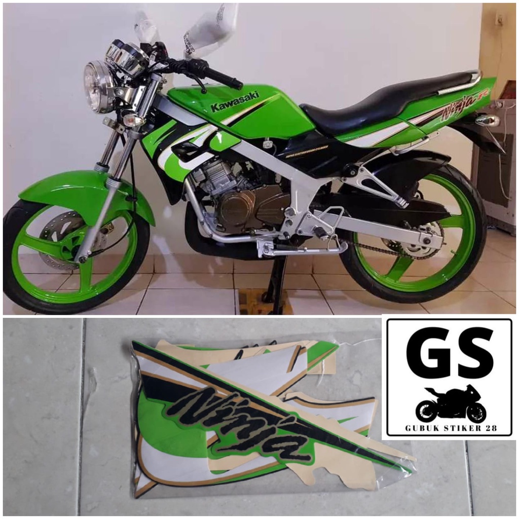 STRIPING STIKER LIS BOD MOTOR KAWASAKI NINJA R TAHUN 2003-2004-2005 HIJAU