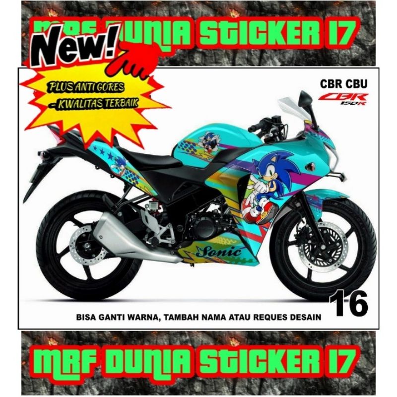 Sticker decal CBR CBU Full Body dekal CBR CBU Stiker CBR CBU Full Body Motif 16