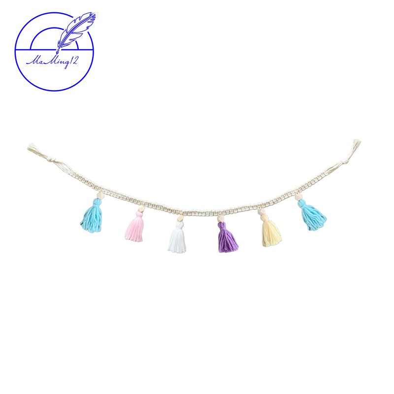Colorful Macrame Woven Tassel Garland Belly Basket Decorative Wall Hangings For Boho Home Decor Baby Nursey Room B Ee Indonesia - Home Decor Wall Hangings