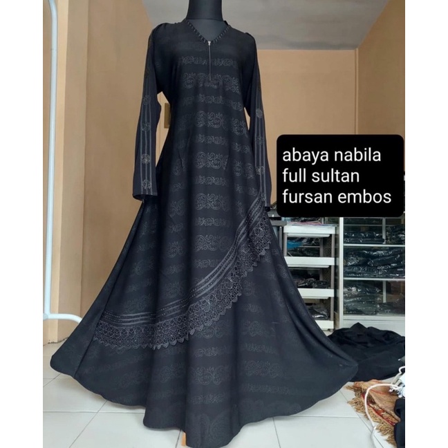 Abaya Saudi Nabila embos fursan sultan by fahimy niqob