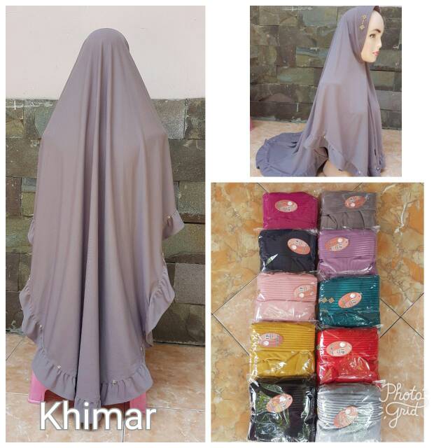 khimar ukuran besar jumbo size bahan jersey premium tebal
