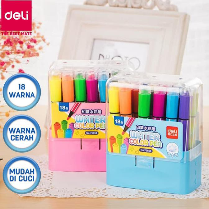 

Deli 70653 felt pen with stamp 18 colors