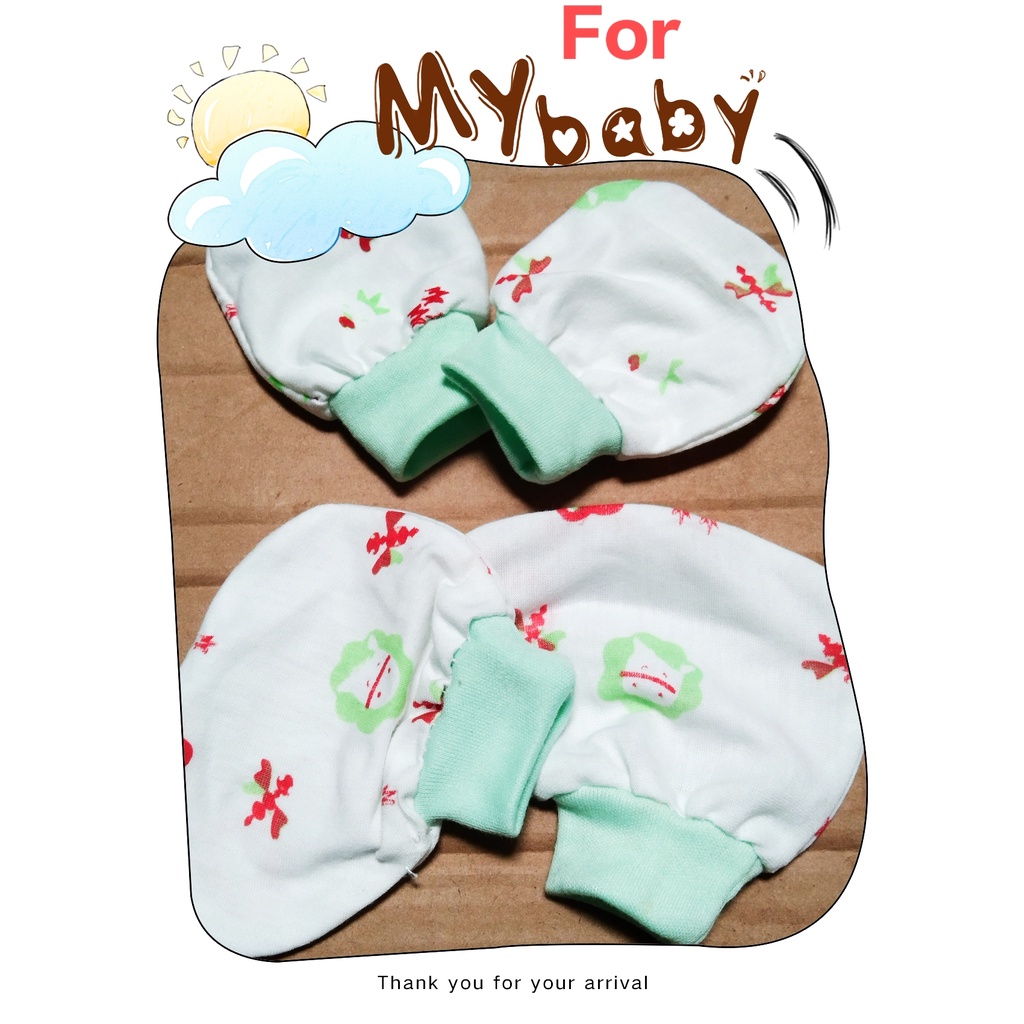 Sarung Tangan Kaki Set Bayi Baru Lahir