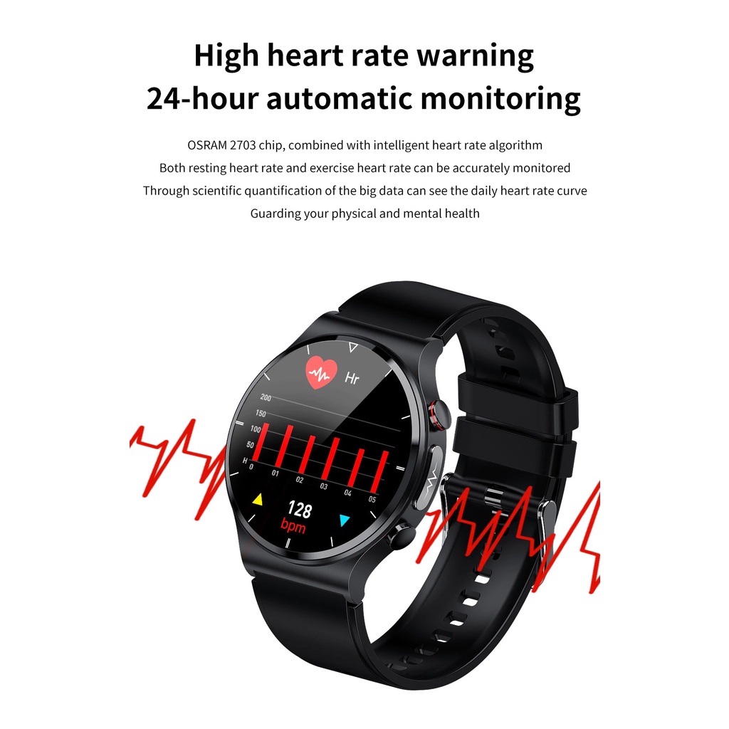 NORTH EDGE NX88 Smart Watch ECG PPG Rate Blood Pressure Sensor