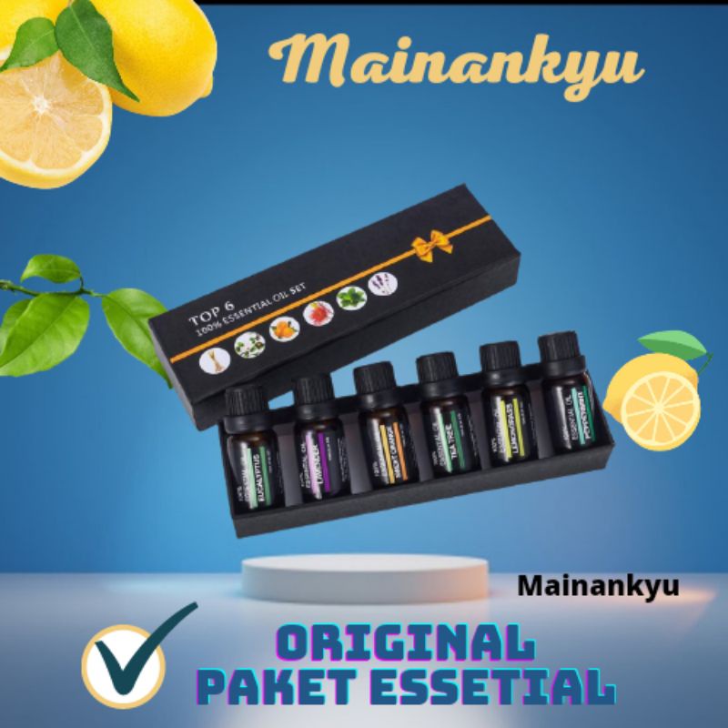 (MAINANKYU) Firstsun Essential Oil  Aromatherapy  Aroma Terapi 6 Botol 10ml