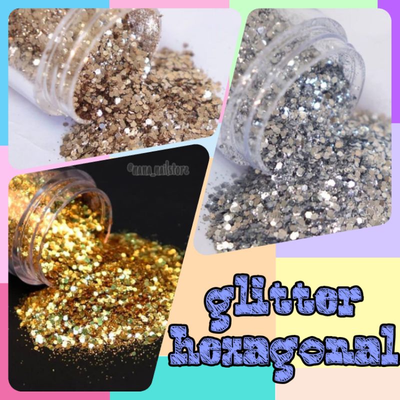 glitter kasar | glitter hexagonal