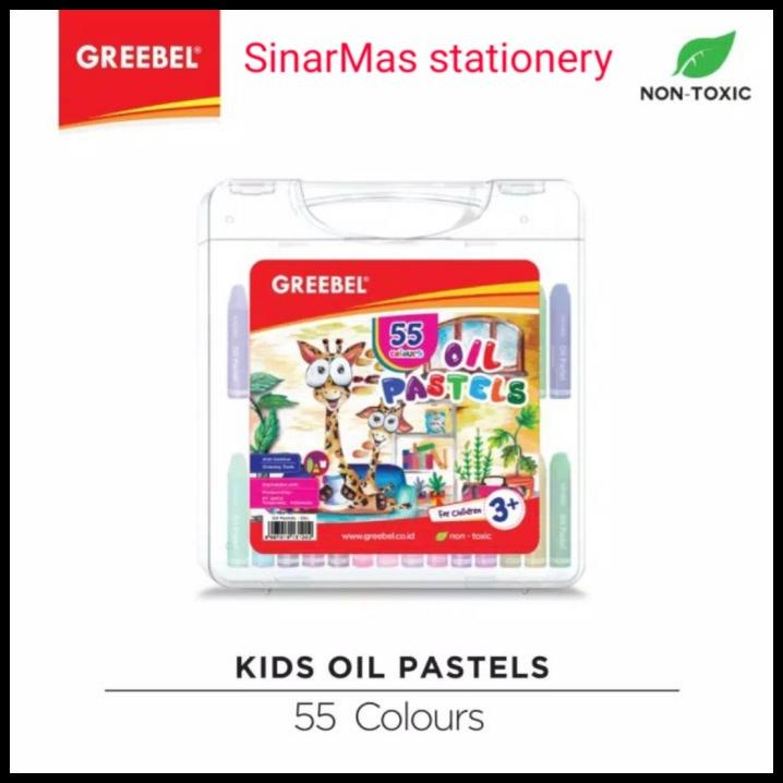 

Crayon 55 Warna Greebel / Greebel Oil Pastel 55 Colours Non Toxic