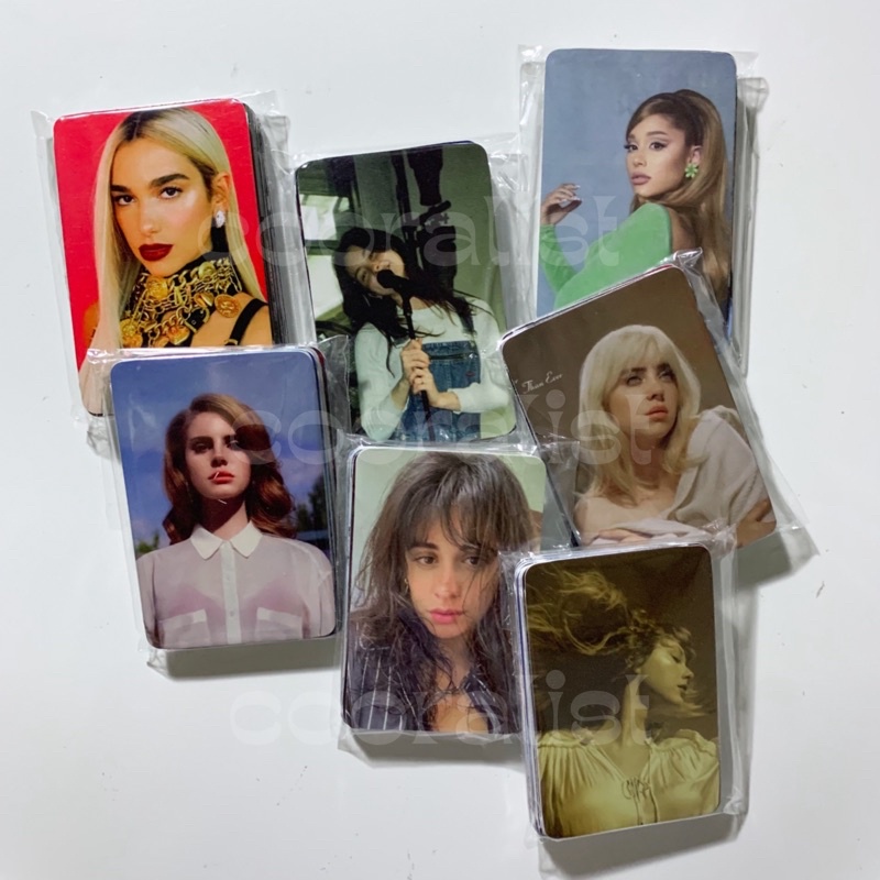 PHOTOCARD 25pcs Taylor Swift , Ariana Grande , Billie Eilish , Lana Del Rey , Dua Lipa , Camila Cabello , Gracie Abrams , Niki zefanya, Sabrina Carpenter