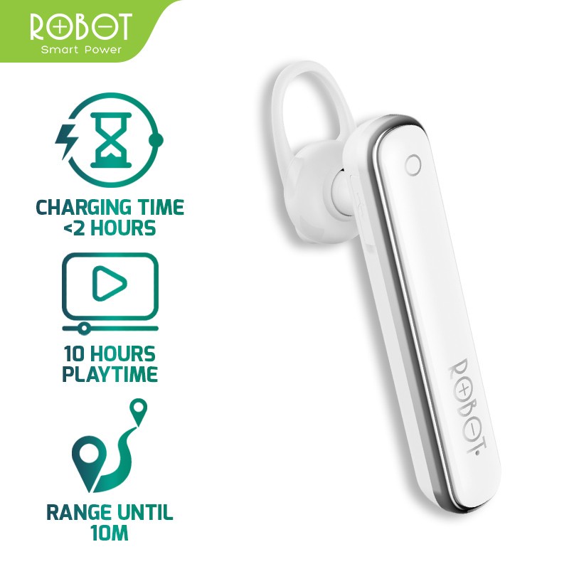 Robot Talk10 Talk 10 Bluetooth BT Blutooth Headset earphone Wireless HD Calling Earphone 5.0