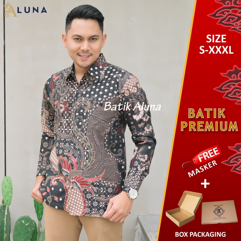 KEMEJA KONDANGAN BATIK KAISAR PREMIUM PRIA LENGAN PANJANG PRODUKSI BATIK ALUNA KEKINIAN PCW 118