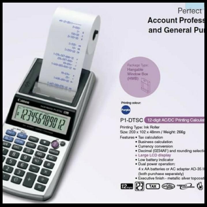 

Canon P1-Dtc Printing Calculator / Kalkulator Kasir Printer Struk P1