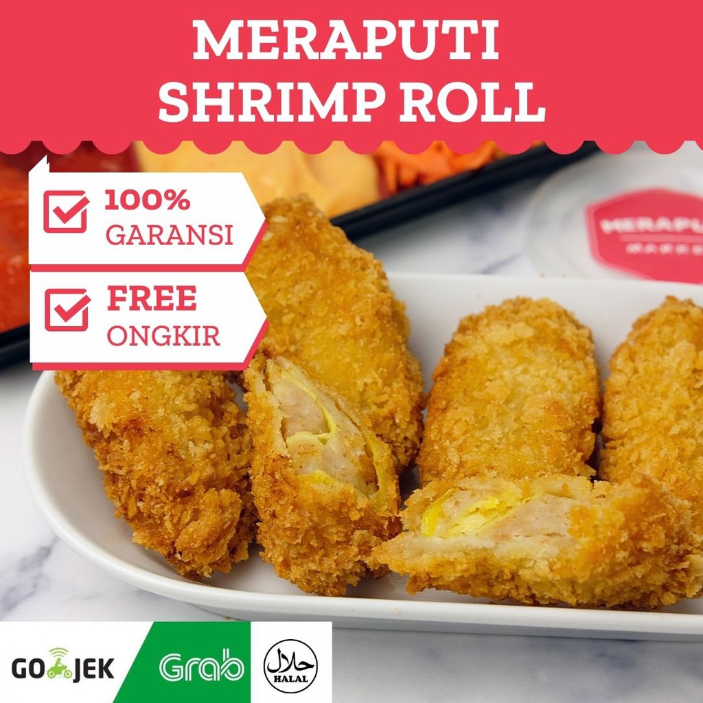 

Meraputi Shrimp Roll 12 pcs, 350g / Shrimp Roll Frozen/ Bento