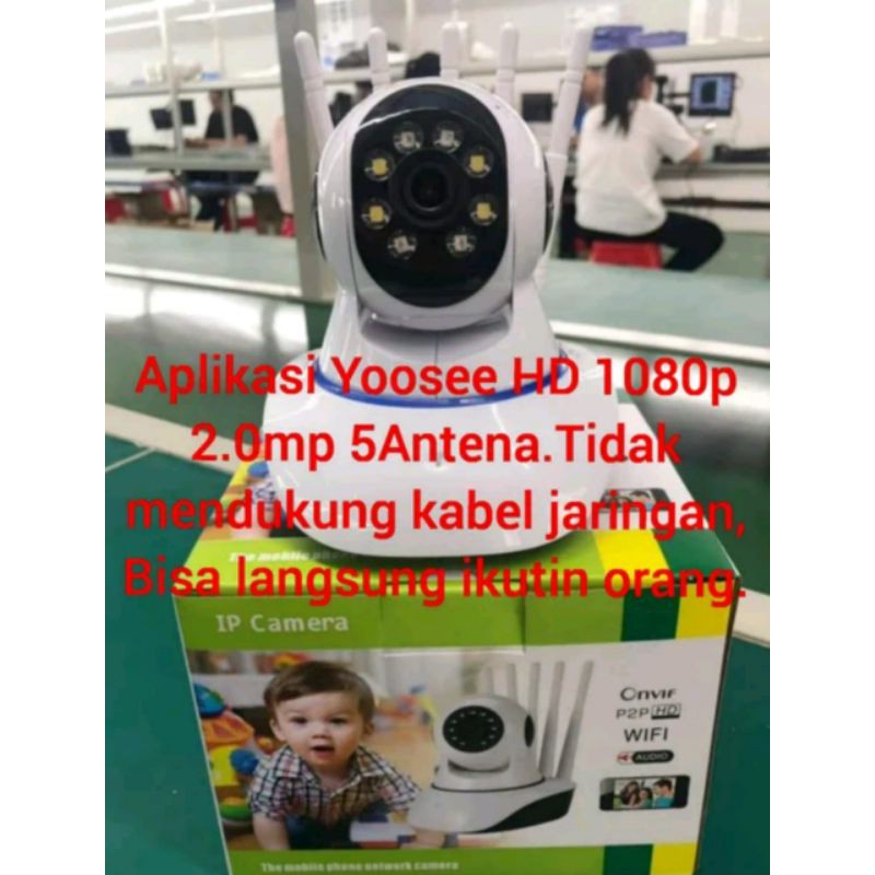 cctv ip camera 360 wifi yoosee 5 antena new