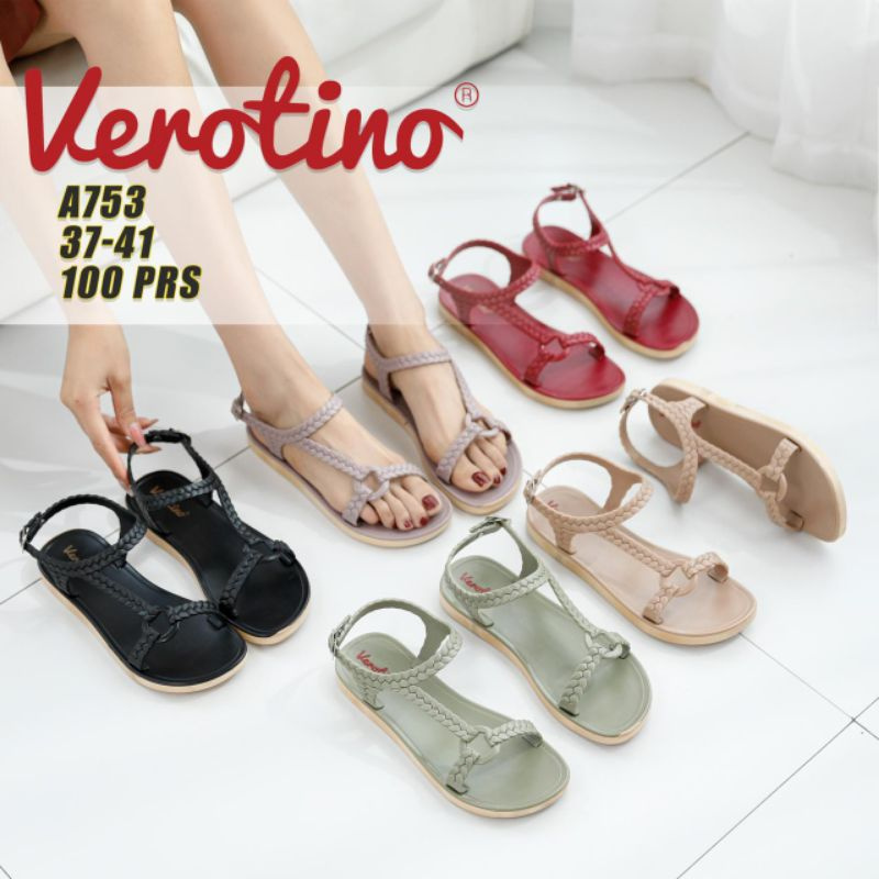 Verotino A753 Sandal Tali Kepang Sandal Gunung Sandal Wanita Jelly 37 - 41