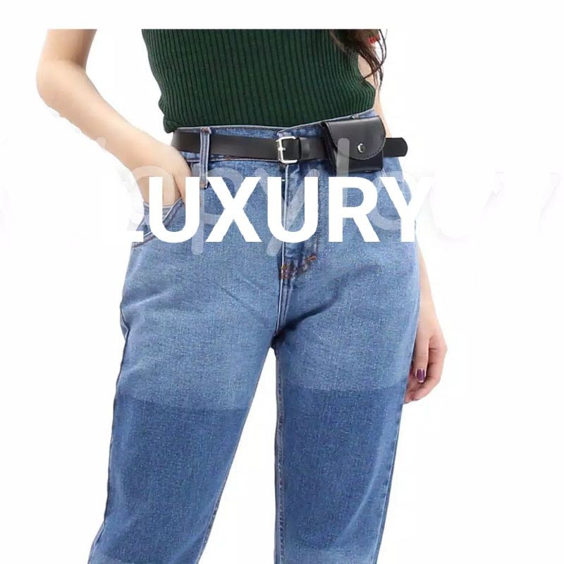 LX IKAT PINGGANG WANITA/KOMBINASI DOMPET CHECKED BELT