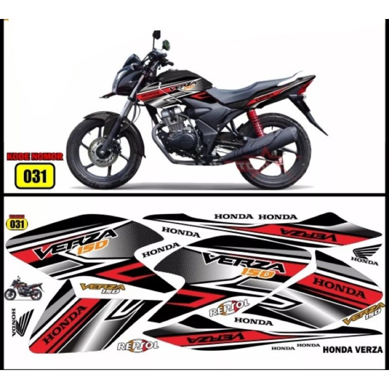 striping variasi verza honda decal verza stiker motor variasi verza