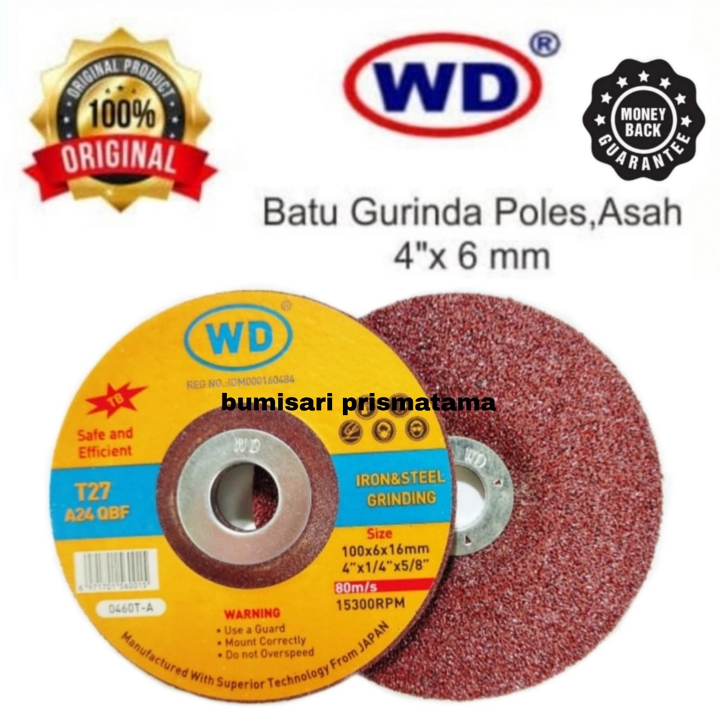 Batu gurinda poles WD 4” / Batu poles murah / WD asli &amp; original