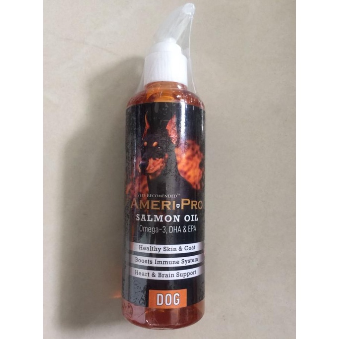 Vitamin Bulu AmeriPro Salmon Oil Dog 250ml Ameri Pro Daya Tahan Tubuh