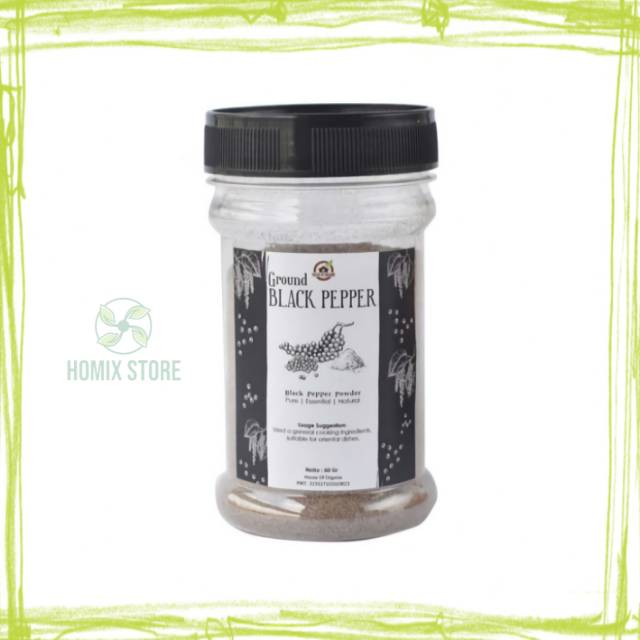 

LADA HITAM BUBUK LADA BUBUK BLACK PEPPER BUMBU LADA HITAM BUMBU DAPUR BUBUK BUMBU INSTAN 60 gr