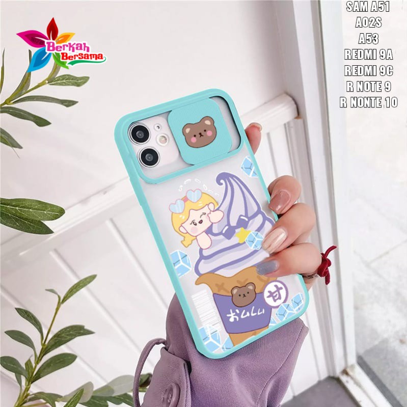 SS078 SOFTCASE SLIDE KARAKTER  XIAOMI REDMI 8 9 9A 9C 10 NOTE 8 9 10 PRO POCO M2 BB5780