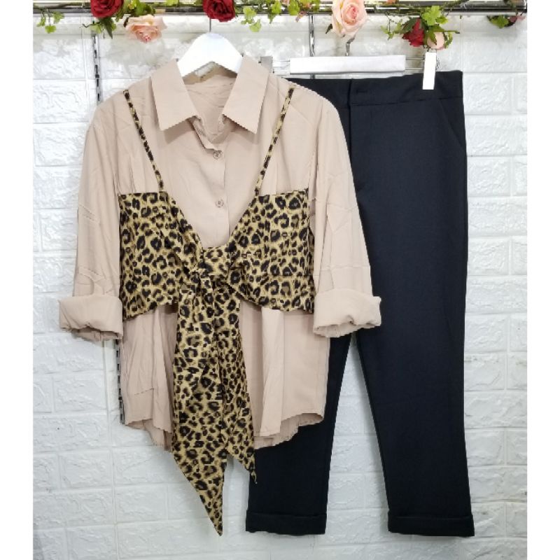 Blouse import leopard