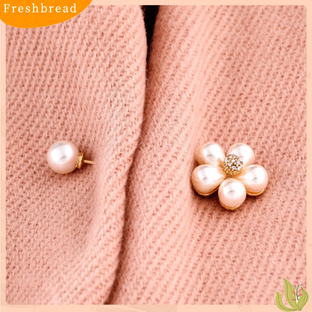 [ TERLARIS]Elegant Flower Faux Pearl Brooch Pin Lady Cardigan Shirt Shawl Breastpin Jewelry