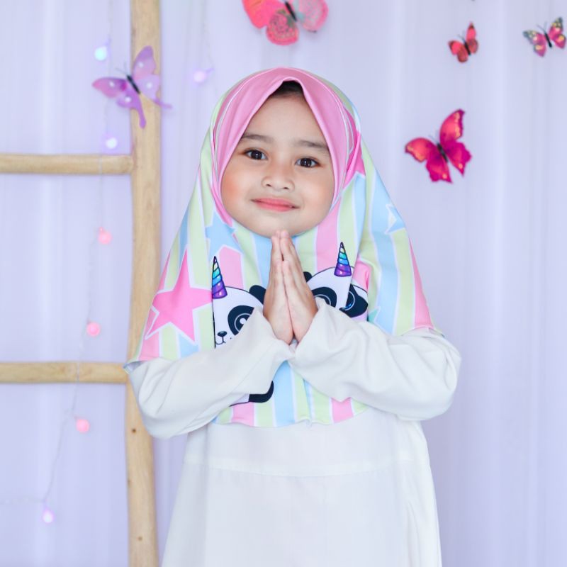 hijab instant motif panda