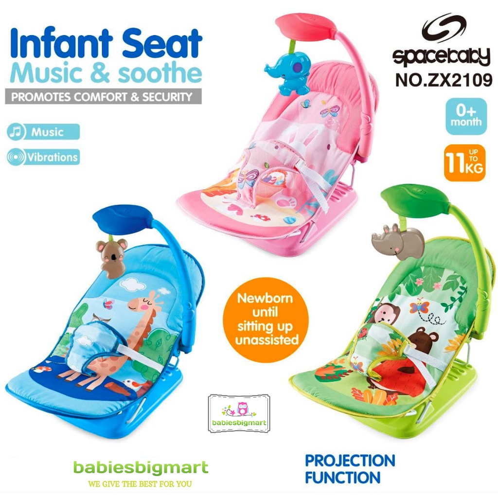 Bouncer Spacebaby ZX 2109 Swinger Rocker Proyektor Pliko Baby Fold Up Infant Rocker 07318 - 07319