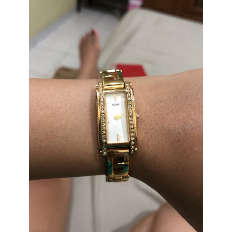 Preloved Original Jam Rantai Rose Gold Guess size M with Swarovski