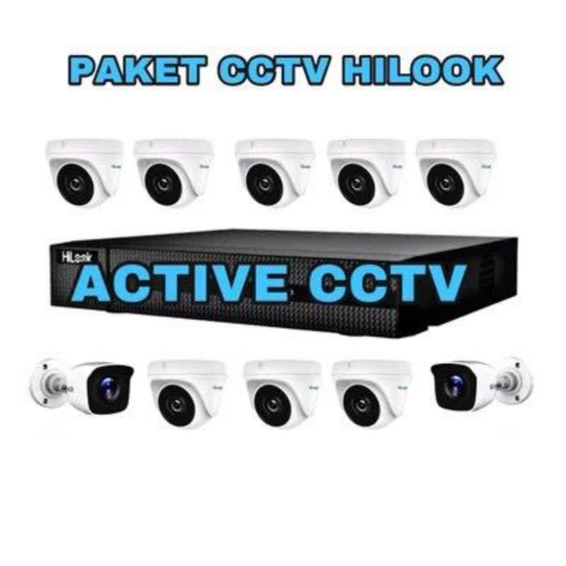 PAKET KAMERA CCTV HILOOK 10 CAMERA PLUS MONITOR 19 AEVISION