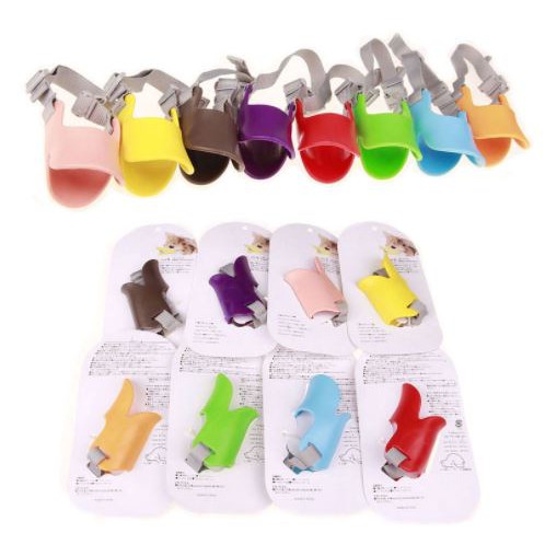 Duck Muzzle/ Selongsong Mulut Anjing Motif Bebek Anti berisik