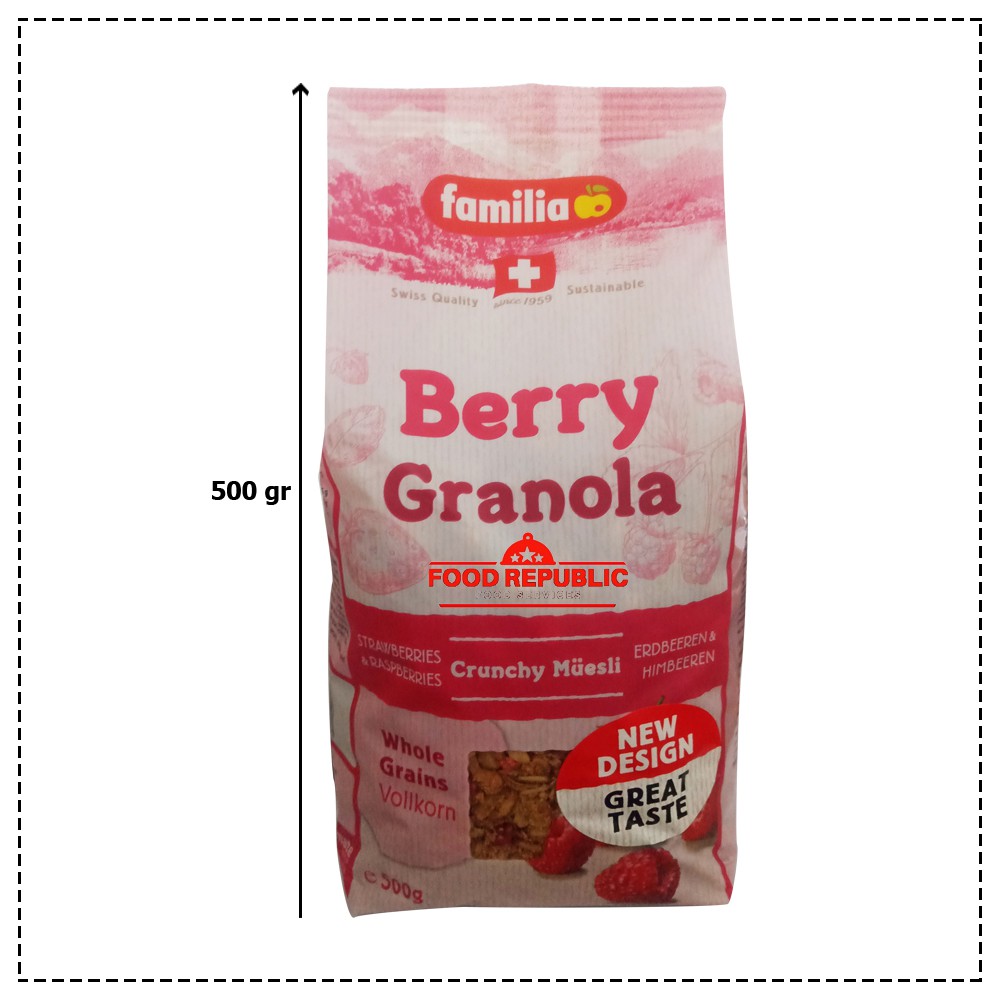 FAMILIA BERRY CRUNCH MUESLI 500 GR - CRUNCHY CEREAL BERRIES HALAL