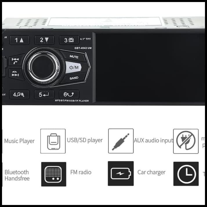 Promo Terbatas Single Din Video Tape Audio Video Mobil Bluetooth Usb Aux Fm Rear Cam