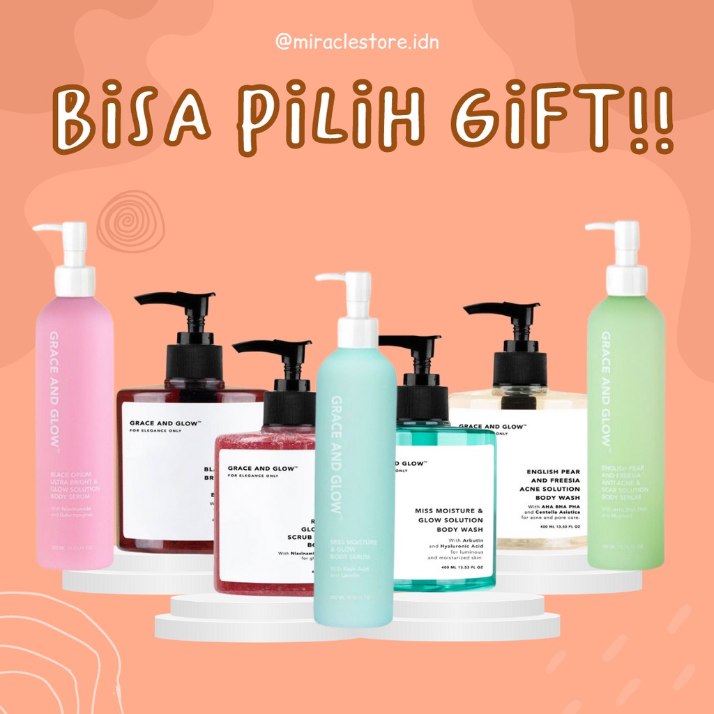 GRACE AND GLOW BODY WASH SHAMPOO BLACK OPIUM ENGLISH PEAR AND FREESIA ROUGE 540 BACCARAT ANTI ACNE BRIGHTENING SCRUB SOLUTION GRACE N GLOW BODY WASH SABUN GRACE N GLOW PARFUM BODY WASH SABUN PENYEMBUH JERAWAT PUNGGUNG PREMIUM AGEN PENCERAH KULIT TUBUH