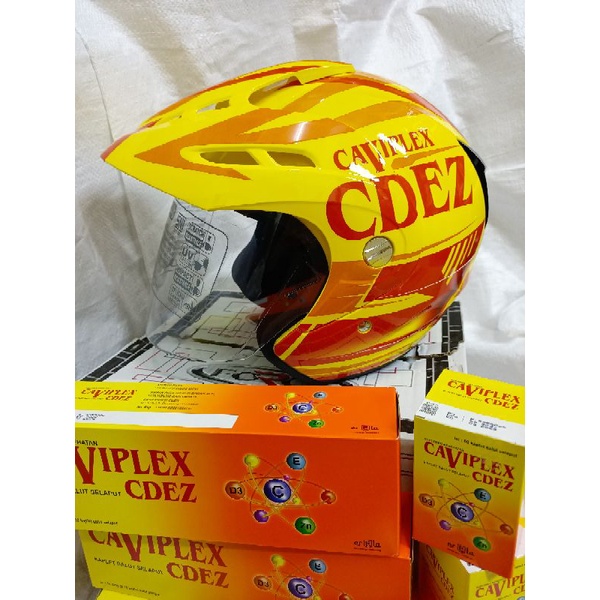 HELM CAVIPLEX CDEZ Standard SNI Paketan Helm Vitamin CDEZ Kesehatan Tubuh Helm Murah Kualitas Jempolan