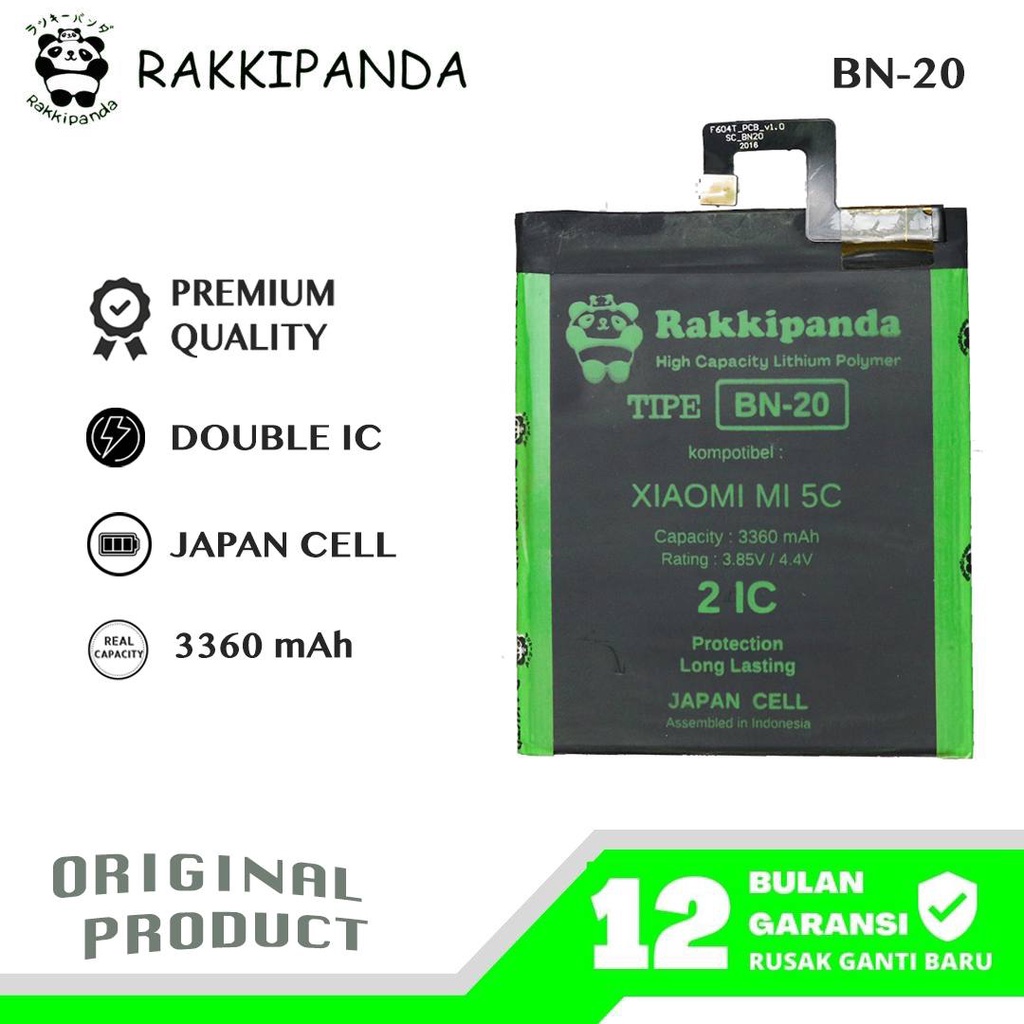Rakkipanda - BN20 MI 5C Batre Batrai Baterai