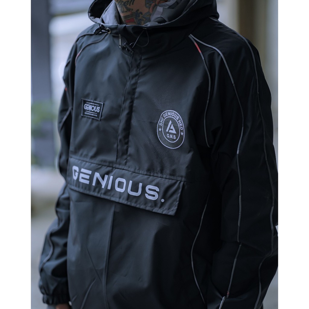 Jaket Jepang Cagoule Hoodie Original GENIUS Terbaru Terlaris