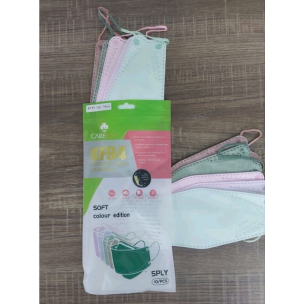 MASKER KF94 KF 94 5PLY CAREION WARNA WARNI MIX ISI 10 PCS