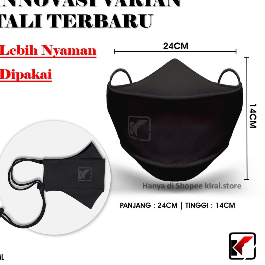 ❤[Layak Dibeli]❤Masker Kain 4D Hitam Polos Pria Keren